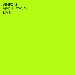 #B4FC13 - Lime Color Image