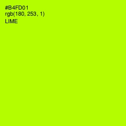 #B4FD01 - Lime Color Image