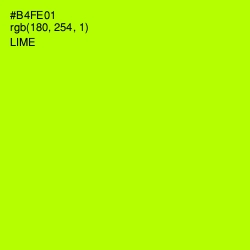 #B4FE01 - Lime Color Image