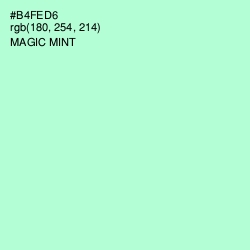 #B4FED6 - Magic Mint Color Image