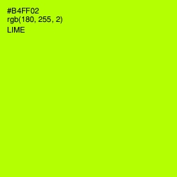 #B4FF02 - Lime Color Image