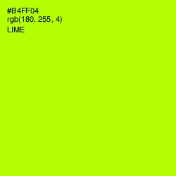 #B4FF04 - Lime Color Image