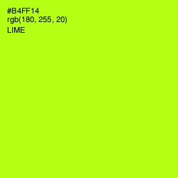 #B4FF14 - Lime Color Image