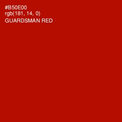 #B50E00 - Guardsman Red Color Image