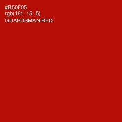 #B50F05 - Guardsman Red Color Image