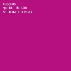 #B50F80 - Medium Red Violet Color Image