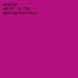 #B50F80 - Medium Red Violet Color Image