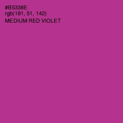 #B5338E - Medium Red Violet Color Image