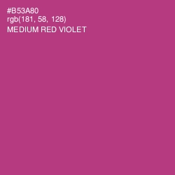 #B53A80 - Medium Red Violet Color Image