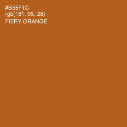 #B55F1C - Fiery Orange Color Image