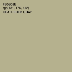 #B5B08E - Heathered Gray Color Image