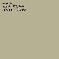 #B5B092 - Heathered Gray Color Image