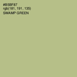 #B5BF87 - Swamp Green Color Image