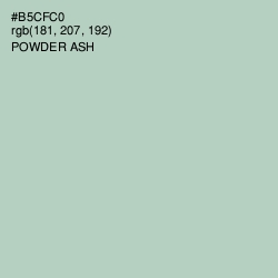 #B5CFC0 - Powder Ash Color Image