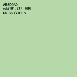 #B5D9A9 - Moss Green Color Image