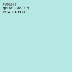 #B5E8E3 - Powder Blue Color Image
