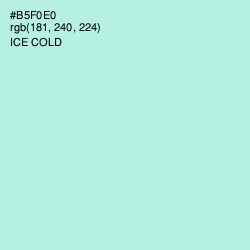 #B5F0E0 - Ice Cold Color Image