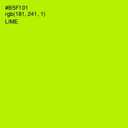 #B5F101 - Lime Color Image