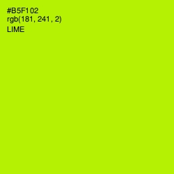 #B5F102 - Lime Color Image