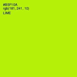 #B5F10A - Lime Color Image