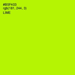 #B5F403 - Lime Color Image