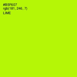 #B5F607 - Lime Color Image