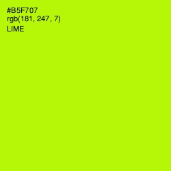 #B5F707 - Lime Color Image