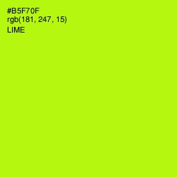 #B5F70F - Lime Color Image