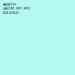 #B5F7F1 - Ice Cold Color Image