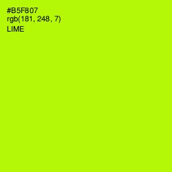 #B5F807 - Lime Color Image