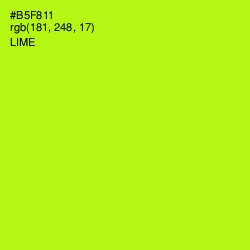 #B5F811 - Lime Color Image