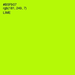 #B5F907 - Lime Color Image