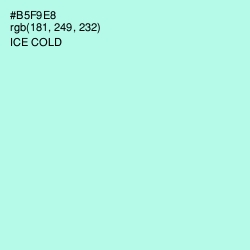#B5F9E8 - Ice Cold Color Image