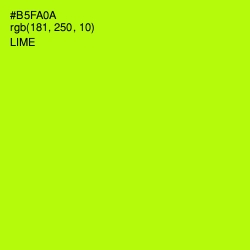 #B5FA0A - Lime Color Image