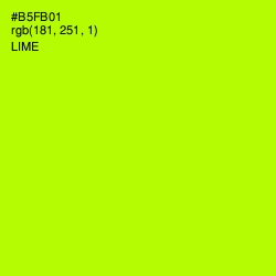 #B5FB01 - Lime Color Image