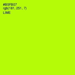 #B5FB07 - Lime Color Image