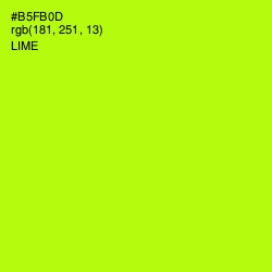 #B5FB0D - Lime Color Image