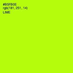 #B5FB0E - Lime Color Image