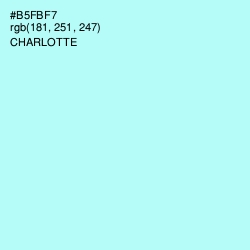 #B5FBF7 - Charlotte Color Image