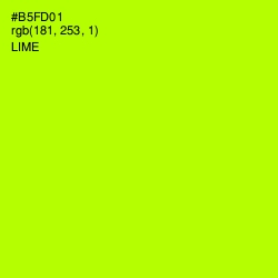 #B5FD01 - Lime Color Image