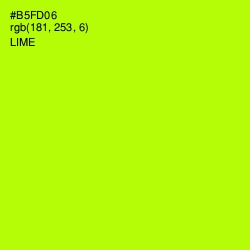 #B5FD06 - Lime Color Image