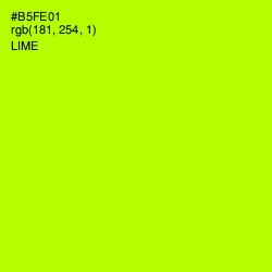 #B5FE01 - Lime Color Image