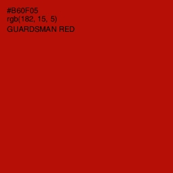 #B60F05 - Guardsman Red Color Image