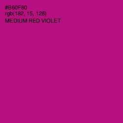 #B60F80 - Medium Red Violet Color Image