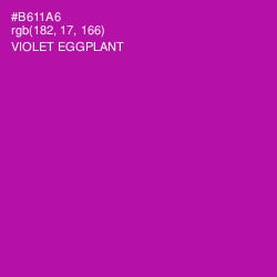 #B611A6 - Violet Eggplant Color Image