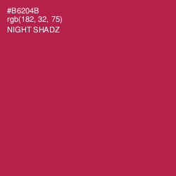 #B6204B - Night Shadz Color Image