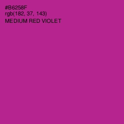 #B6258F - Medium Red Violet Color Image