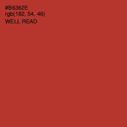 #B6362E - Well Read Color Image