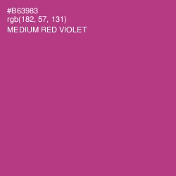 #B63983 - Medium Red Violet Color Image