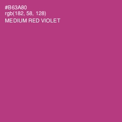 #B63A80 - Medium Red Violet Color Image